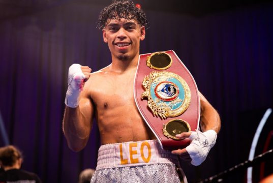 Angelo Leo was crowned WBO World Super-Bantamweight champion after beating Tramaine Williams on Saturday Photo Credit: Amanda Westcott/Showtime
