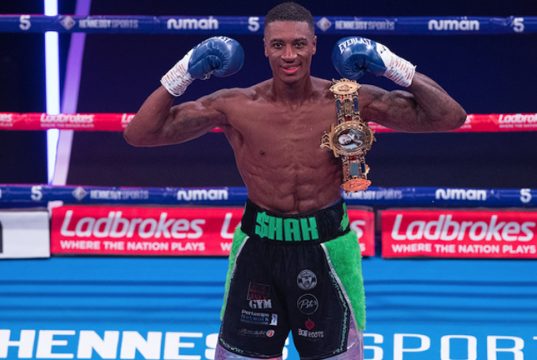 Shakan Pitters claimed the vacant British Light-Heavyweight title on Saturday Photo Credit: Courtesy of Hennessy Sports