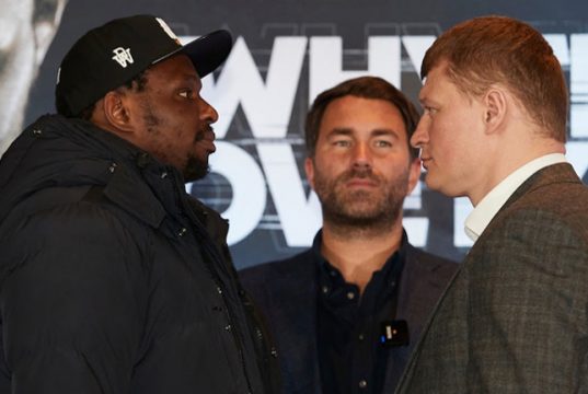Dillian Whyte will put his WBC mandatory position at stake against Alexander Povetkin on Saturday Photo Credit: Matchroom Boxing