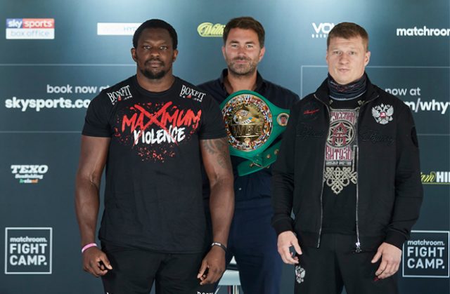 Dillian Whyte will put his WBC mandatory position at stake against Alexander Povetkin on Saturday Photo Credit: Mark Robinson/Matchroom Boxing