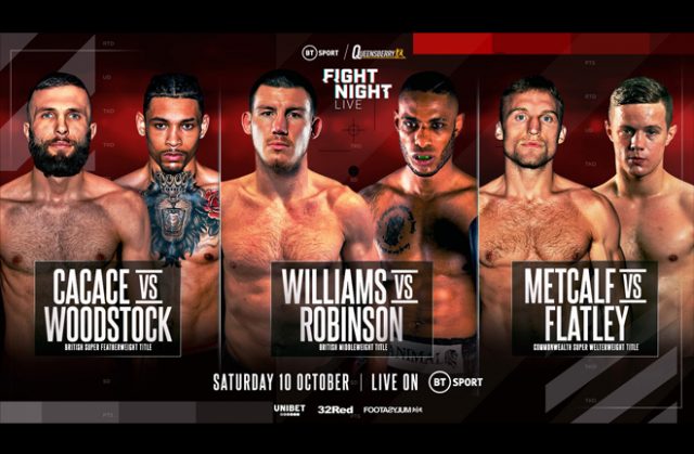 Liam Williams defends his British title against Andrew Robinson on Oct 10 live on BT Sport Photo Credit: Queensberry Promotions