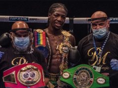 Akeem Ennis-Brown picked up the British and Commonwealth Super-Lightweight titles with victory over Philip Bowes Photo Credit: Scott Rawsthorne / MTK Global