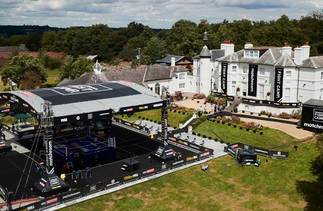 Fight Camp in Eddie's "back garden" Photo Credit: Matchroom Boxing