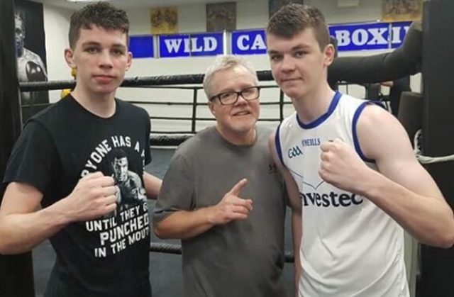 The McKenna brothers and trainer Freddie Roach in the Wildcard Gym. Photo Credit: boxing scene