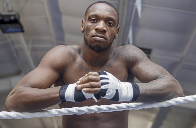 Andre Sterling vows to stop Dan Azeez. Photo Credit: Scott Rawsthorne / MTK Global