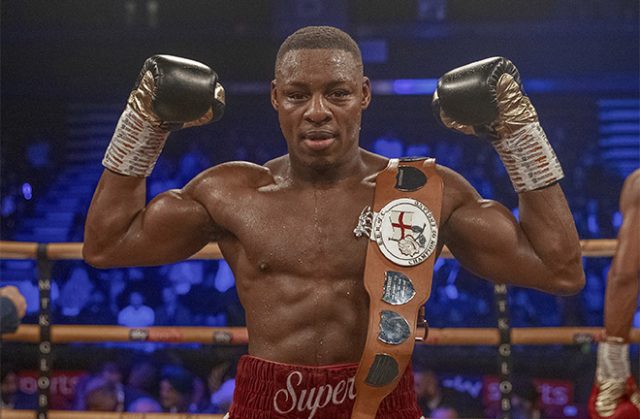 'Super' Dan Azeez calls his opponent, Andre Sterling, a clown! Photo Credit: Scott Rawsthorne / MTK Global