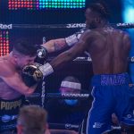 Bentley floored Heffron in the second round of their drawn bout Photo Credit: Round ‘N’ Bout Media / Queensberry Promotions