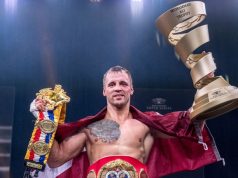 Mairis Briedis won the World Boxing Super Series, claiming the IBF belt, Ring Magazine title and Ali Trophy Photo Credit: WBSS