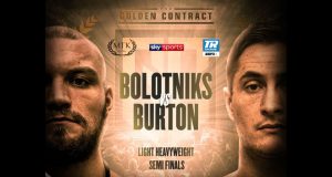 Hosea Burton heads to Riga to face Ricards Bolotniks in the Golden Contract semi-finals Photo Credit: MTK Global