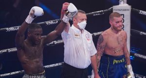 Ekow Essuman secured a dominant win over Cedrick Peynaud to become IBF European Welterweight champion Photo Credit: Round 'N' Bout Media / Queensberry Promotions