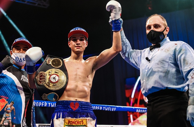 Brandon Figueroa stopped Damien Vazquez in the tenth round to retain his WBA Super Bantamweight crown Photo Credit: Amanda Westcott / Showtime