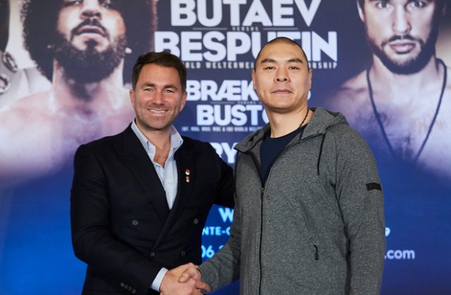 Zhang Zhilei has signed a promotional deal with Eddie Hearn and Matchroom Boxing Photo Credit: Mark Robinson / Matchroom Boxing