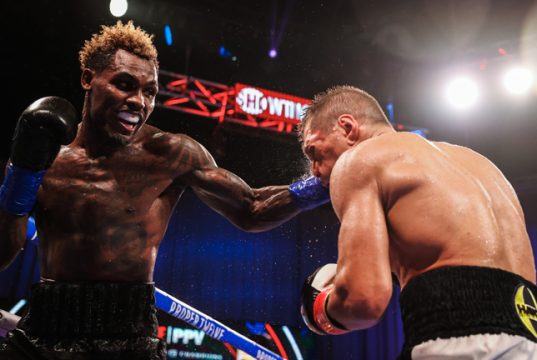 Jermall Charlo battled past Sergiy Derevyanchenko to retain his WBC Middleweight world title Photo Credit: Amanda Westcott / Showtime