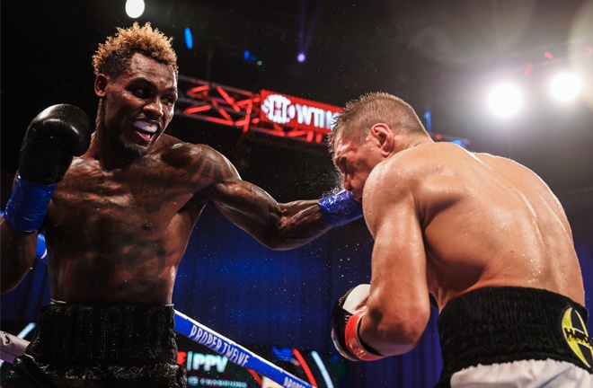 Jermall Charlo battled past Sergiy Derevyanchenko to retain his WBC Middleweight world title Photo Credit: Amanda Westcott / Showtime