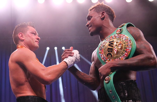 The pair embraced after twelve hard-fought rounds Photo Credit: Amanda Westcott / Showtime