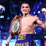 Gonzalez claimed the vacant WBO international Featherweight title Photo Credit: Mikey Williams / Top Rank