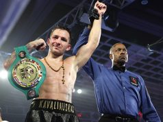 Egidijus Kavaliauskas secured an eighth round stoppage win over Mikael Zewski inside the Top Rank Bubble Photo Credit: Mikey Williams / Top Rank
