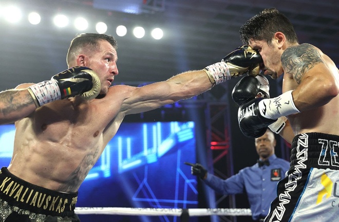 Kavaliauskas put in a convincing display against Zewski Photo Credit: Mikey Williams / Top Rank