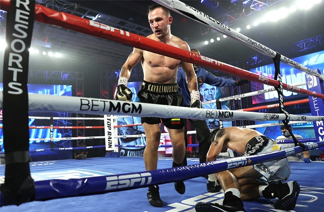 'Mean Machine' secured two knockdowns at the MGM Grand Photo Credit: Mikey Williams / Top Rank