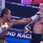 Yarde landed a barrage of punches in the sixth round to drop and stop Spelman Photo Credit: Round ‘N’ Bout Media / Queensberry Promotions