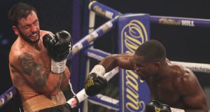 Joshua Buatsi produced an explosive finish to halt Marko Calic in seven rounds on Sunday Photo Credit: Mark Robinson / Matchroom Boxing