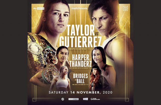 Katie Taylor and Terri Harper will defend their titles against mandatories whilst Rachel Ball will face Ebanie Bridges for world honours. Photo Credit: Matchroom