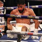 Ashfaq was floored twice by Leach Photo Credit: Mark Robinson/Matchroom Boxing