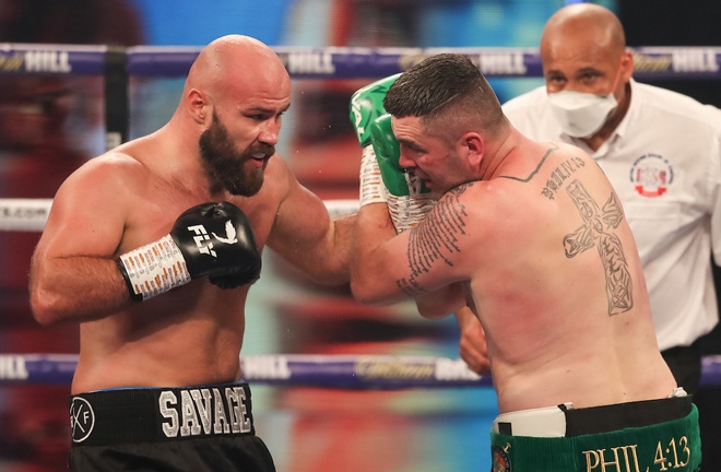 Alen Babic picked up his fifth straight knockout win against Niall Kennedy Photo Credit: Mark Robinson / Matchroom Boxing