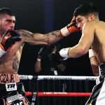 Arnold Barboza Jr climbed off the canvas to beat Alex Saucedo Photo Credit: Mikey Williams/Top Rank