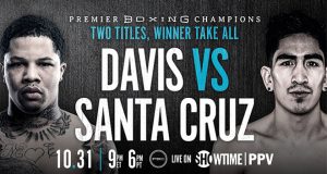 Leo Santa Cruz takes part in a virtual media workout ahead of next Saturday's showdown against Gervonta Davis