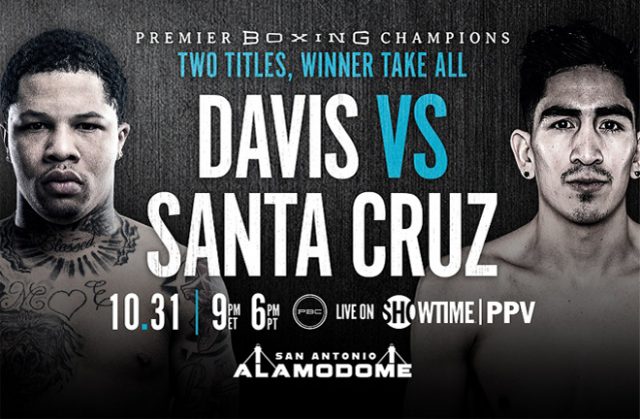 Leo Santa Cruz takes part in a virtual media workout ahead of next Saturday's showdown against Gervonta Davis