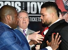 Dubois shoved Joyce at a fiery opening press conference in February Photo Credit: Action Images/Adam Holt