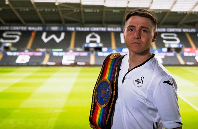 Harris makes a second defence of his Commonwealth Flyweight title on Sunday Photo Credit: swansea.city.com