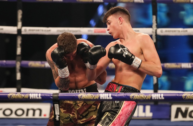 John Hedges was handed a tough debut assignment, securing a contentious victory over Jan Ardon Photo Credit: Mark Robinson / Matchroom Boxing