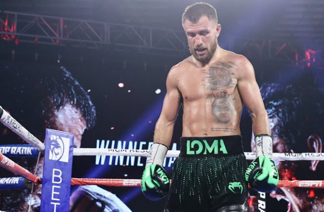 Lomachenko admits that the time will soon come when he will hang up his gloves.  Photo: Mikey Williams/Top Rank