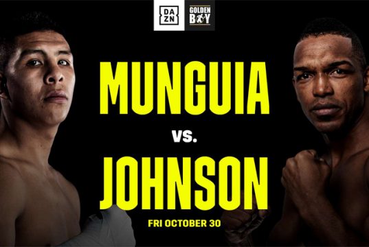 Undefeated Mexican superstar Jaime Munguia faces Tureano Johnson on Friday Photo Credit: DAZN