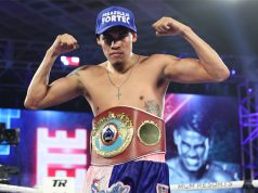 Emanuel Navarrete claimed the WBO Featherweight world title to become a two-weight world champion in Las Vegas on Friday Photo Credit: Mikey Williams / Top Rank