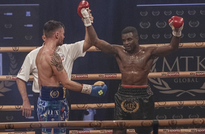 Ohara Davies settled his grudge with Tyrone McKenna to claim the MTK Golden Contract Photo Credit: Scott Rawsthorne / MTK Global