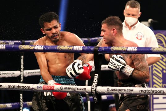 Lewis Ritson edged past Miguel Vazquez in Peterborough on Saturday Photo Credit: Mark Robinson/Matchroom Boxing