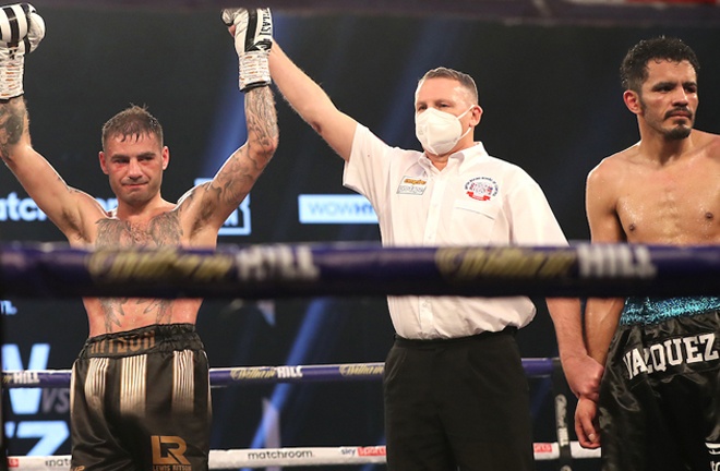Judge Terry O'Connor delivered a highly-contentious 117-111 score as Ritson emerged victorious Photo Credit: Mark Robinson/Matchroom Boxing