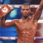 Linus Udofia successfully defended his English Middleweight title against John Harding Jr Photo Credit: Mark Robinson / Matchroom Boxing