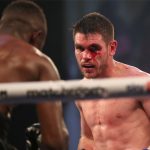 Thomas Patrick Ward suffered a gruesome cut in the seventh round Photo Credit: Mark Robinson/Matchroom Boxing