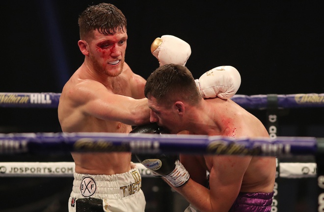 Docherty suffered a nasty cut Photo Credit: Mark Robinson/Matchroom Boxing