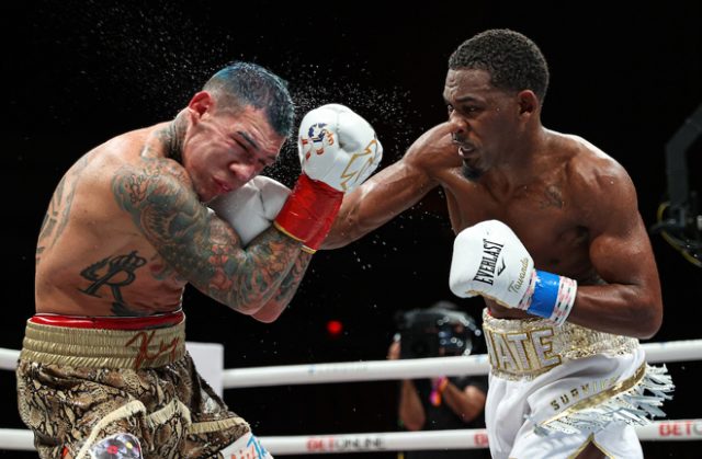 Daniel Jacobs took a split decision win over rival Gabriel Rosado in Florida on Friday night Photo Credit: Ed Mulholland/Matchroom Boxing