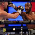 Bentley opened up a gruesome looking eye injury as a result of sharp combinations Photo Credit: Round ‘N’ Bout Media/Queensberry Promotions