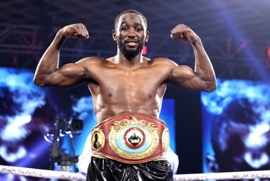 Terence Crawford successfully defended his WBO Welterweight crown with a fourth round stoppage over Kell Brook Photo Credit: Mikey Williams/Top Rank via Getty Images