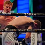 Michael Burke Jr registered his first stoppage victory over Tommy Broadbent Photo Credit: Round ‘N’ Bout Media/Queensberry Promotions