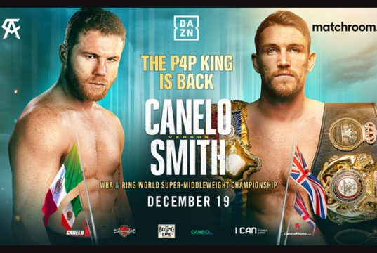 Canelo Alvarez will face WBA 'Super' Super Middleweight world champion Callum Smith on December 19 in Texas
