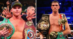 Canelo Alvarez is in talks to face WBA 'Super' super middleweight champion Callum Smith in December Photo Credit: Tom Hogan-Hogan Photos/Golden Boy Promotions/Mark Robinson/Matchroom Boxing