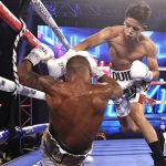 Robson Conceicao climbed off the canvas to beat Luis Corea Photo Credit: Mikey Williams/Top Rank
